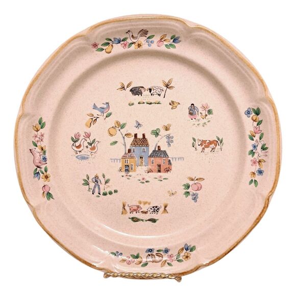 Vintage International Stoneware Heartland 10¾" Dinner Plate #7774  Cottage Core - Picture 1 of 8